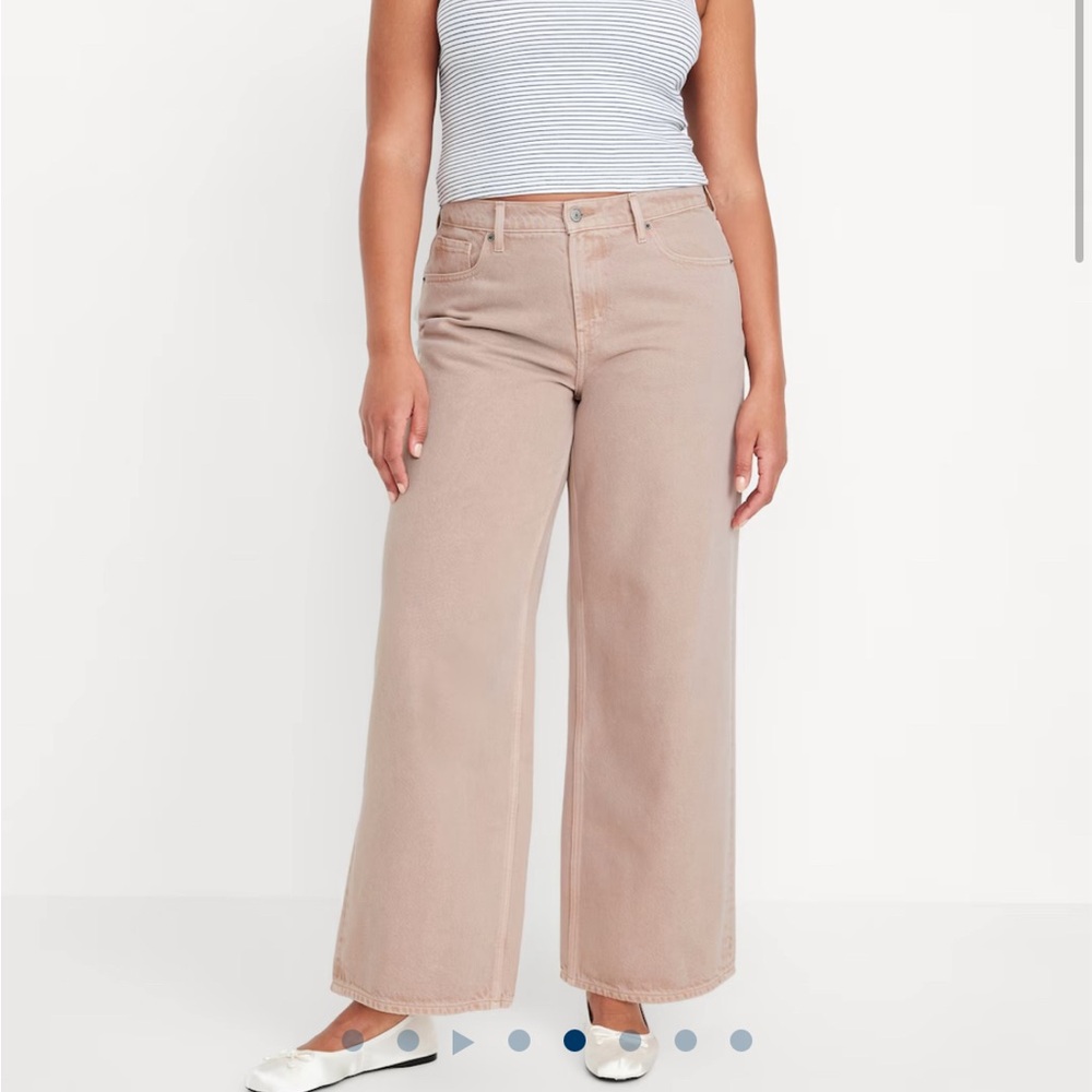 Mid-Rise Baggy Wide-Leg Jeans old Navy